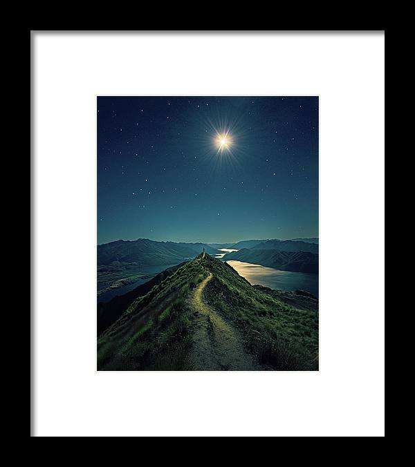 Nightsky Roys Peak - Framed Print