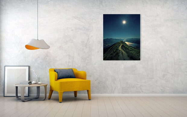 Roys Peak Moon - Acrylic Print