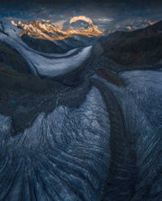 Glaciers of the Alps - Acrylic Print