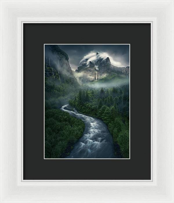 Clouds on the Mountain Forest - Framed Print