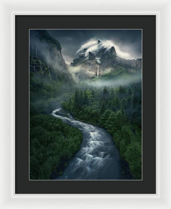 Clouds on the Mountain Forest - Framed Print