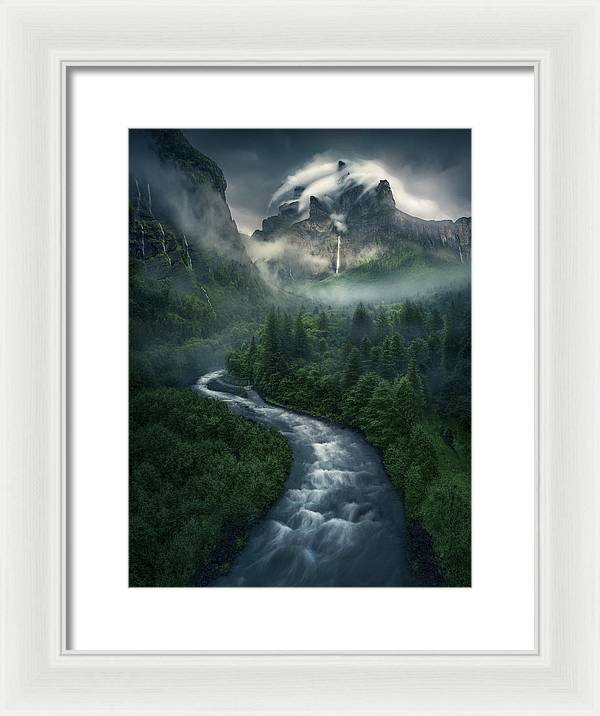 Clouds on the Mountain Forest - Framed Print