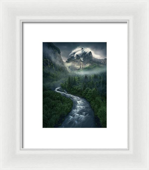 Clouds on the Mountain Forest - Framed Print