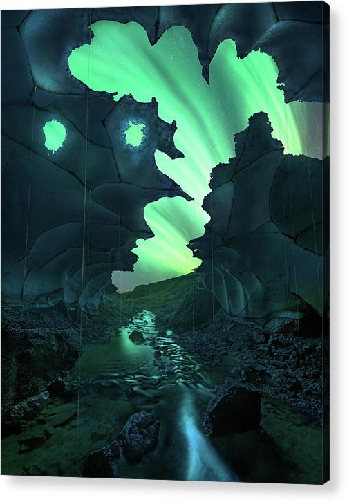 Aurora Iceland Highlands - Acrylic Print