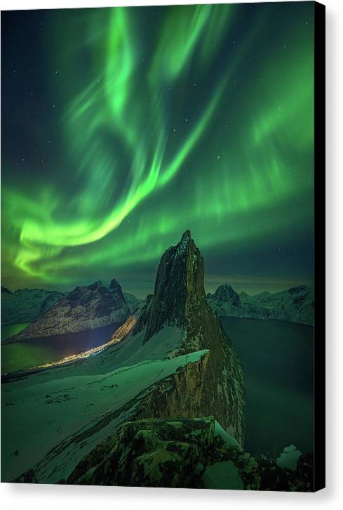 Aurora Northern Norway Senja - Canvas Print