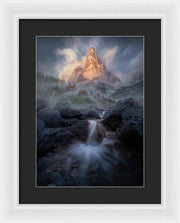 Waterfall in the Dolomites - Framed Print