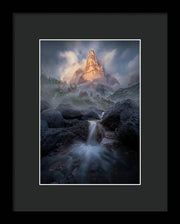 Waterfall in the Dolomites - Framed Print