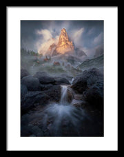 Waterfall in the Dolomites - Framed Print