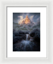 Waterfall in the Dolomites - Framed Print