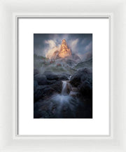 Waterfall in the Dolomites - Framed Print