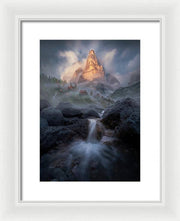 Waterfall in the Dolomites - Framed Print