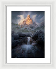 Waterfall in the Dolomites - Framed Print