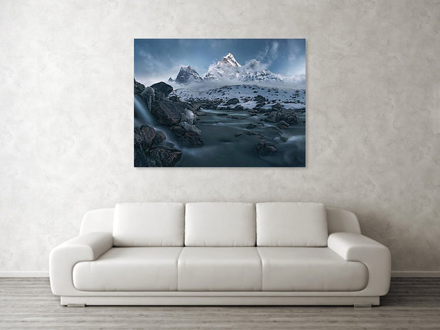 Winter Mountain Scenery - Metal Print