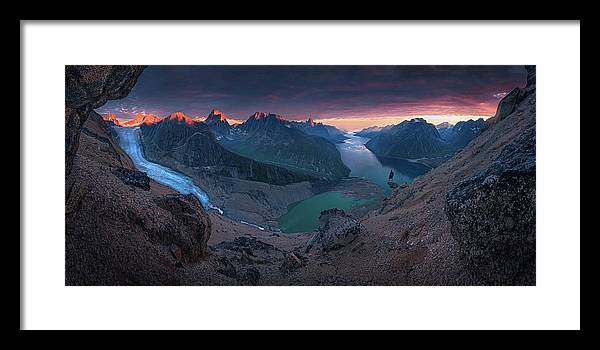 Tasermiut Glacier Landscape - Framed Print