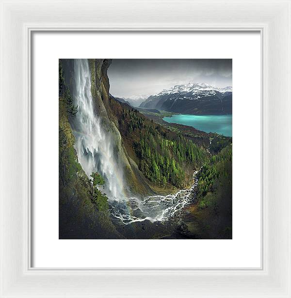 Swiss Blue Lake - Framed Print