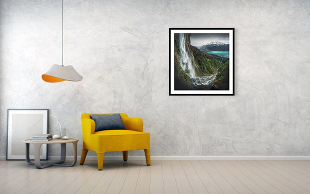 Swiss Blue Lake - Framed Print