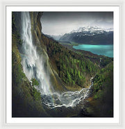 Swiss Blue Lake - Framed Print