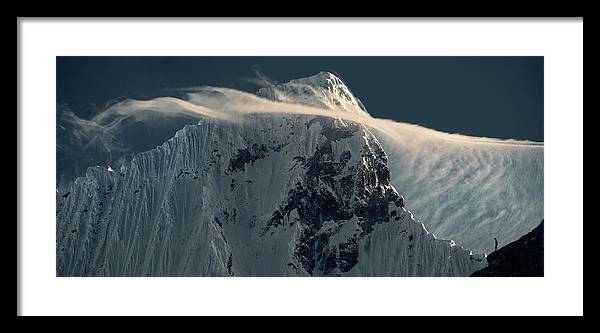 Andes Mountain Cloud Panorama - Framed Print