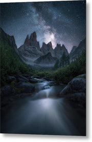 The Mountain Night - Metal Print