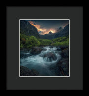 Milford Sound Waterfall - Framed Print