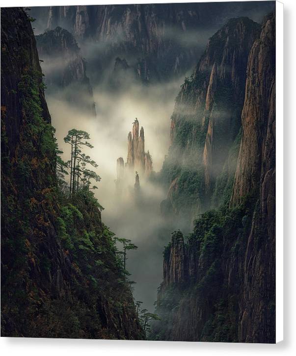 Huangshan canvas print china with white sides