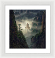 yellow mountains framed print max rive white mat and white frame - exta extra medium