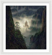 yellow mountains framed print max rive white mat and white frame - extra extra large