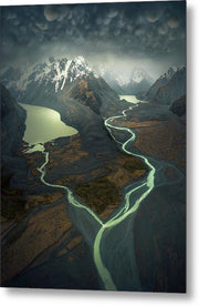 Lake River New Zealand - Metal Print