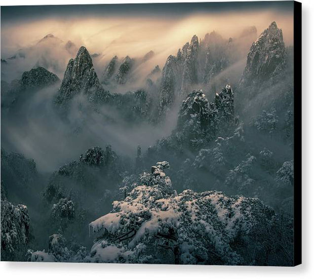 Yellow Mountains  Landscape - Canvas Print