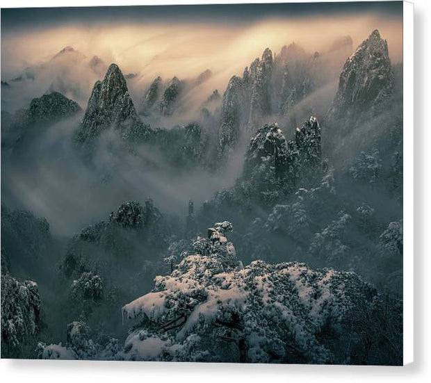 Yellow Mountains  Landscape - Canvas Print