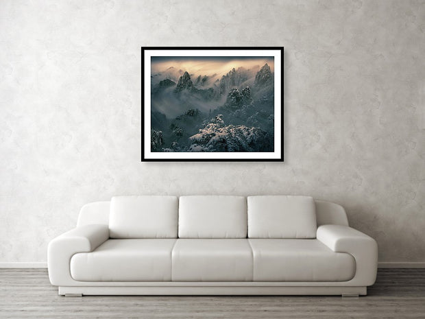 Yellow Mountains Aerial - Framed Print