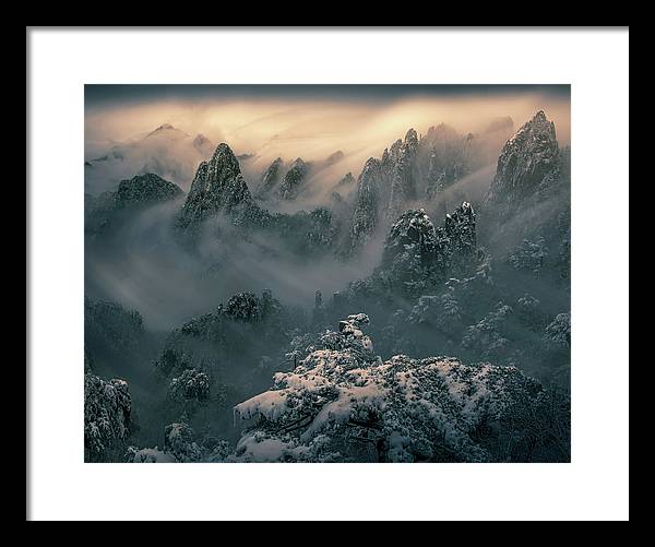 Yellow Mountains Aerial - Framed Print