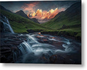 Peru River Waterfall - Metal Print