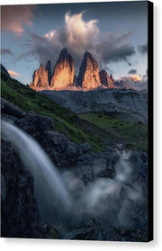 Tre Cime Summer Evening - Canvas Print