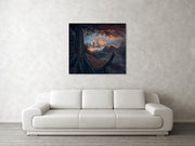 Fall season light Monte Fitz Roy - Canvas Print