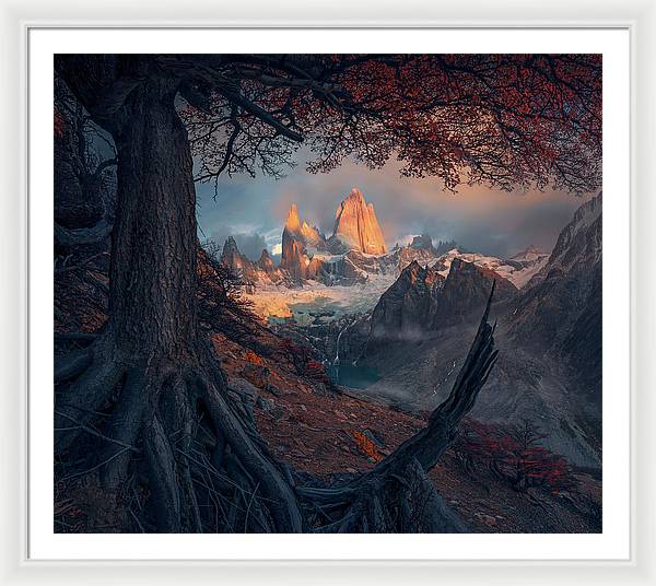 Autumn Forest Monte Fitz Roy - Framed Print