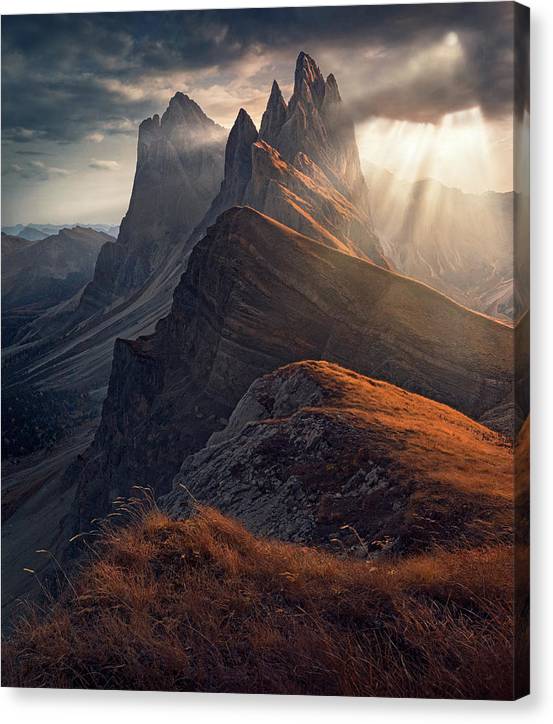 Dolomites Canvas Print with mirrored sides