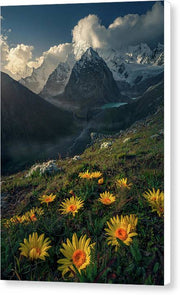 Andes Mountain Canvas Print with white sides