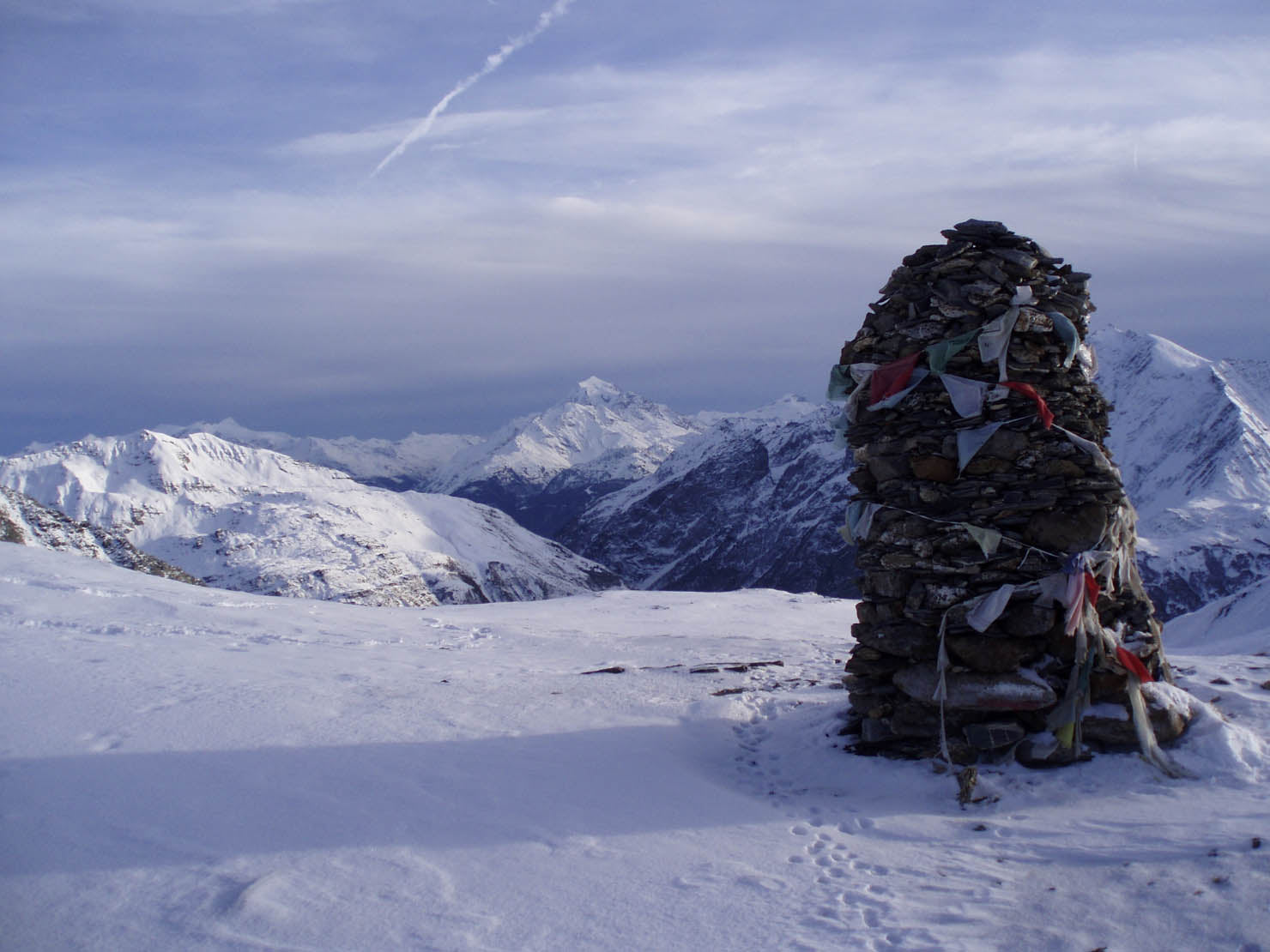 A winter landscape in the French Alps