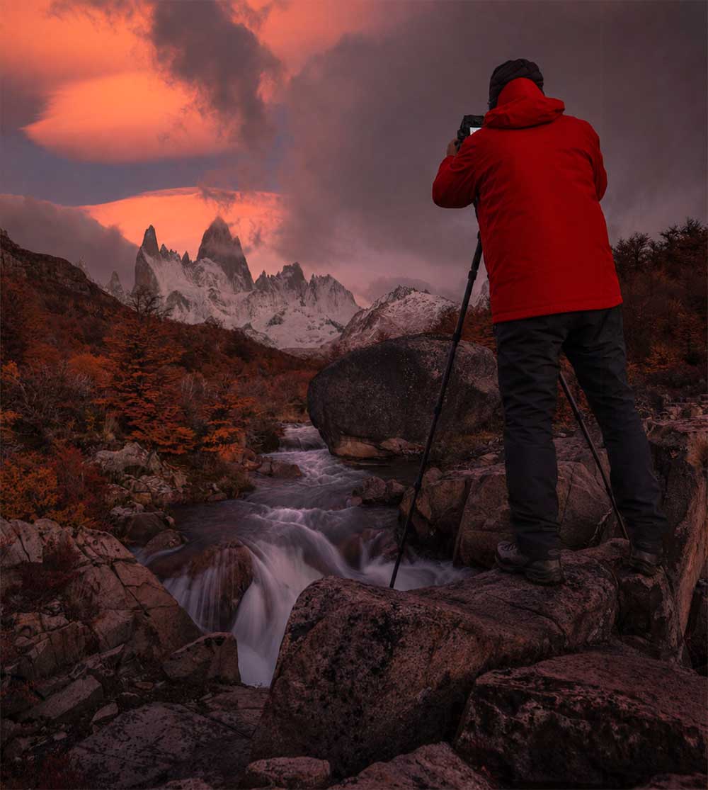 Behind the scenes on a photography tour in Patagonia
