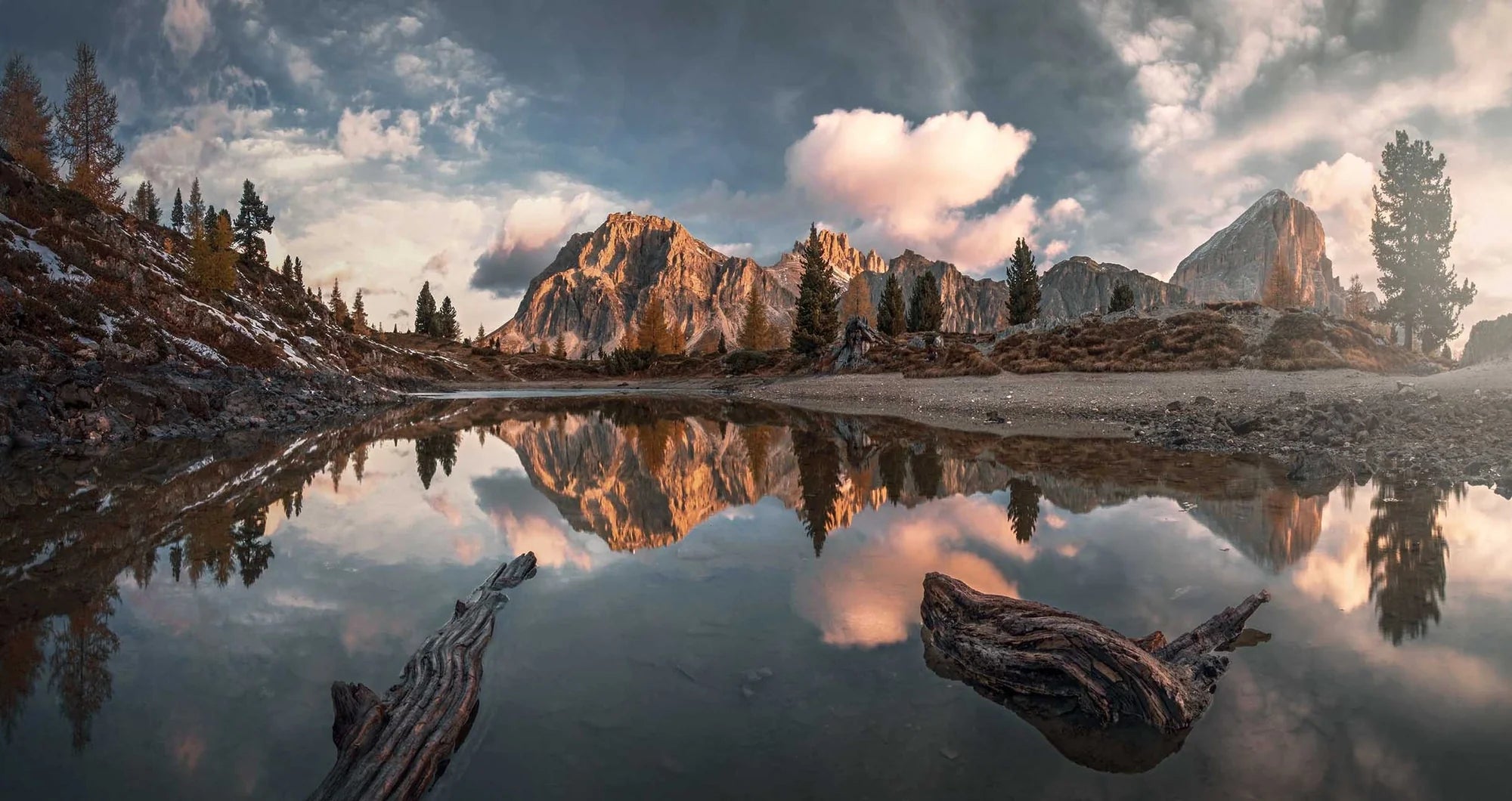 The rugged limestone peaks and mountain landscape of the Dolomites, by Max Rive